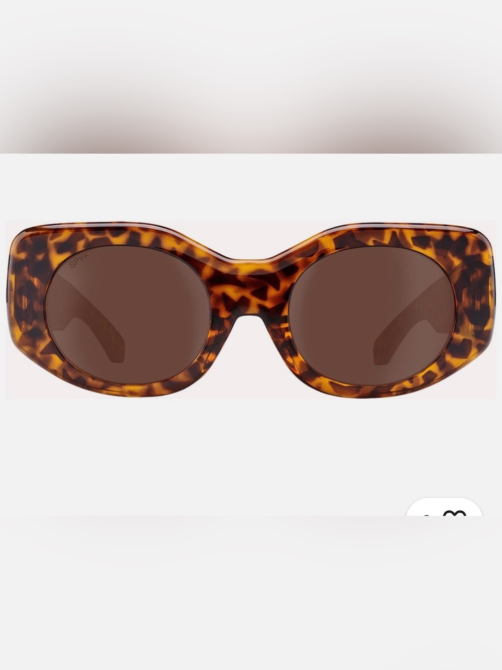 SPY Tortoise Round Sunglasses with Brown Lenses